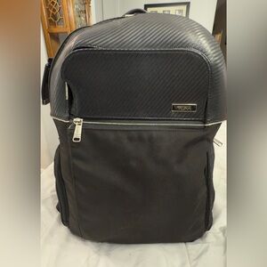 Tumi 30380 Do Collet Backpack Carbon Coating Leather Black Business Backpack
